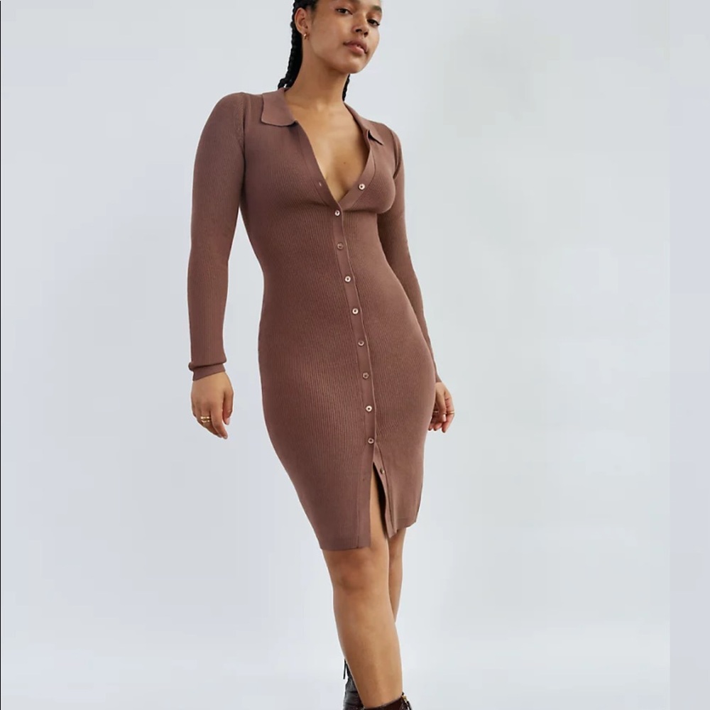 Aritzia Wilfred Cove Dress Shadow blue
